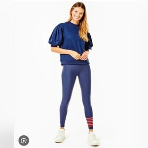 Addison Bay Short Puff Sleeve Cedar Pullover Sweatshirt Top